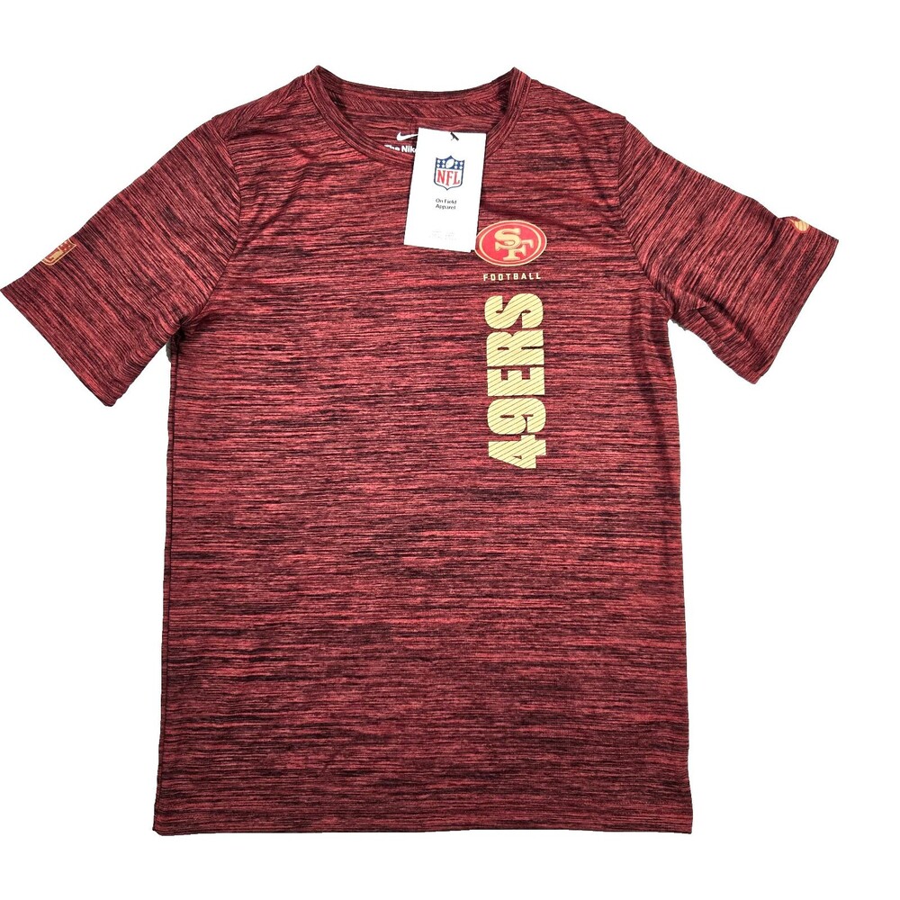 Nike San Francisco 49ers T-Shirt Youth Medium 10/12 NFL On Field Dri-Fit New